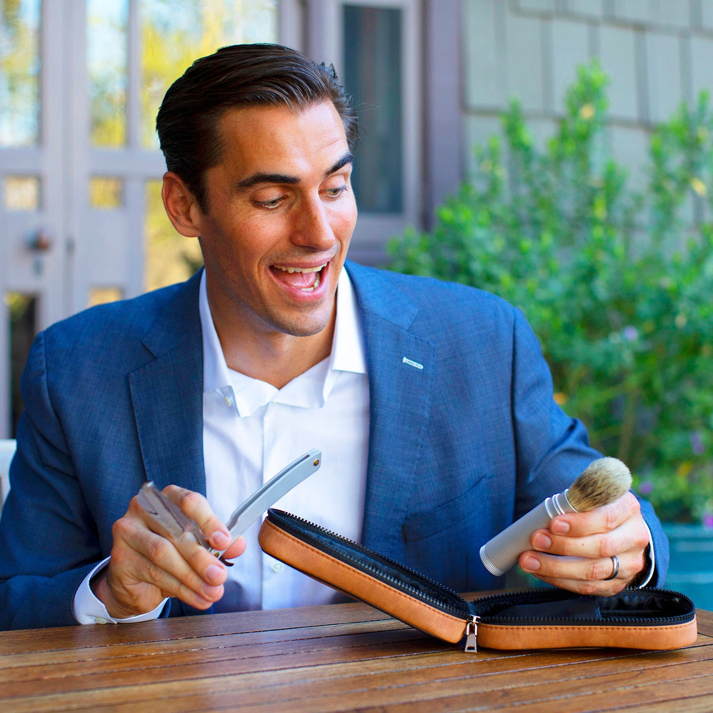 Naked Armor Merlin 5 Piece Straight Razor Travel Kit