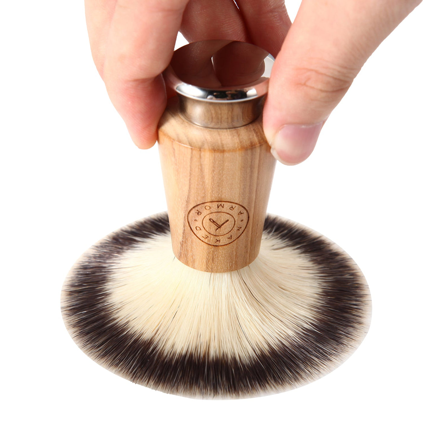 Naked Armor Olive Wood Synthetic Badger Shaving Brush