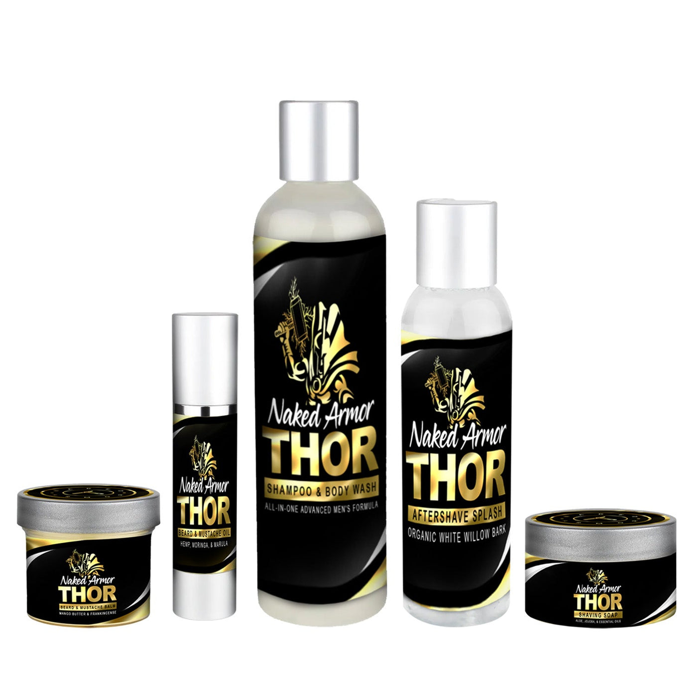 Naked Armor Organic Thor 5 Piece Men's Care Kit