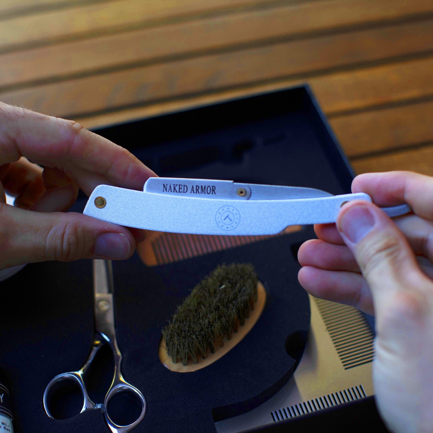 Samson Disposable Razor Samson Shavette Straight Razor | Silver | Naked Armor – Naked Armor Razors