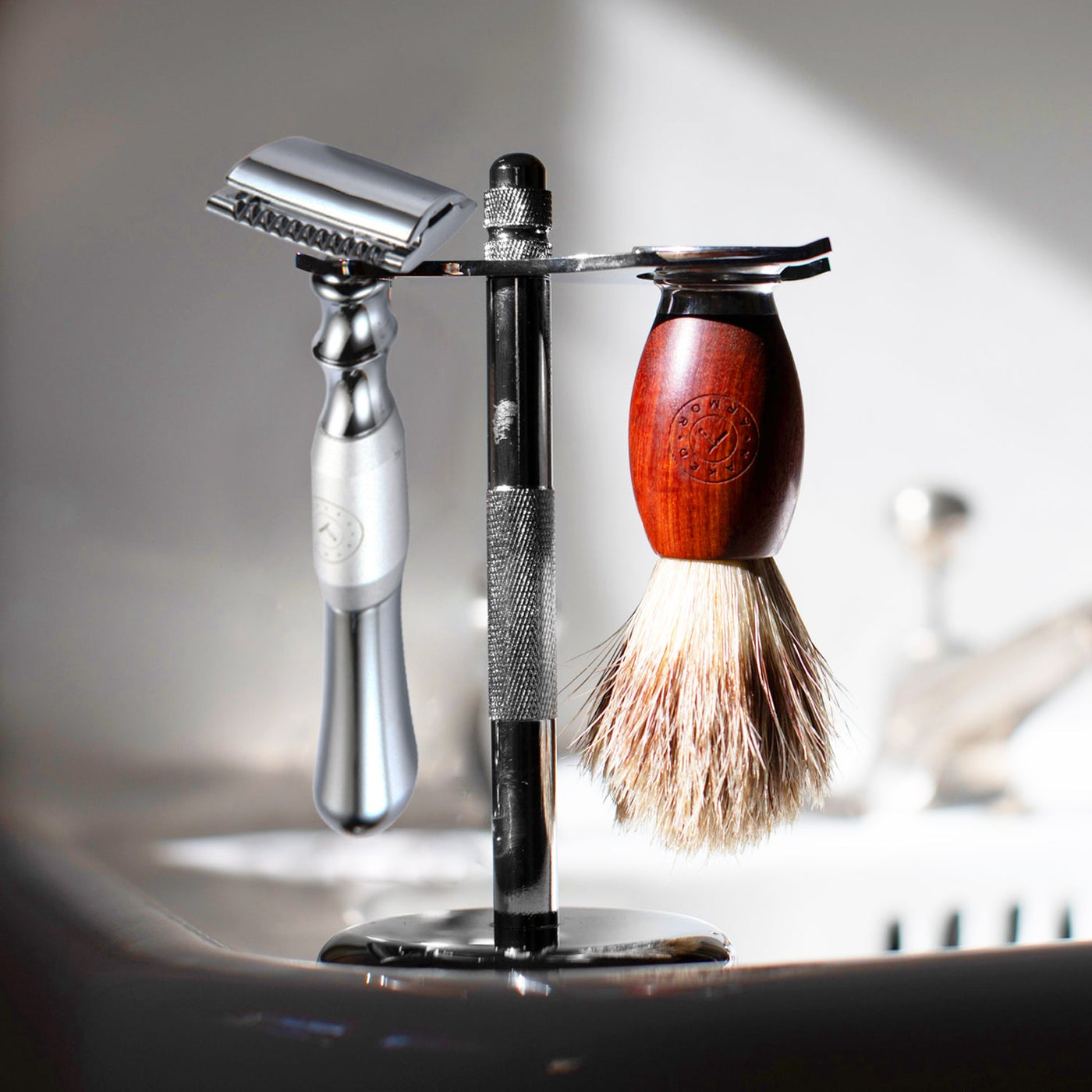 Naked Armor Silver Bleoberis Safety Razor Zinc Copper Zinc Aluminum