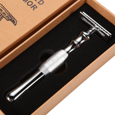 Naked Armor Silver Bleoberis Safety Razor Zinc Copper Zinc Aluminum