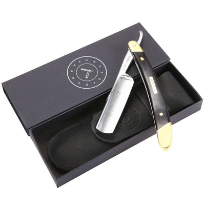 Naked Armor Solomon 7 Piece Straight Razor Kit 7/8 Black