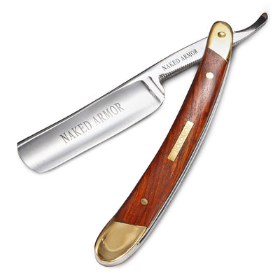 Naked Armor Solomon 7 Piece Straight Razor Kit 7/8 Brown
