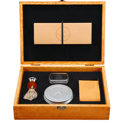 Naked Armor Solomon 7 Piece Straight Razor Kit 7/8 Brown