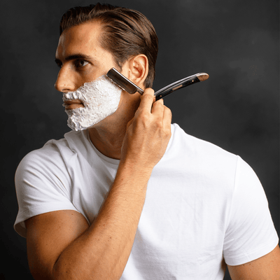 Naked Armor Solomon Straight Razor 7/8" Black Algum Wood Japanese Steel