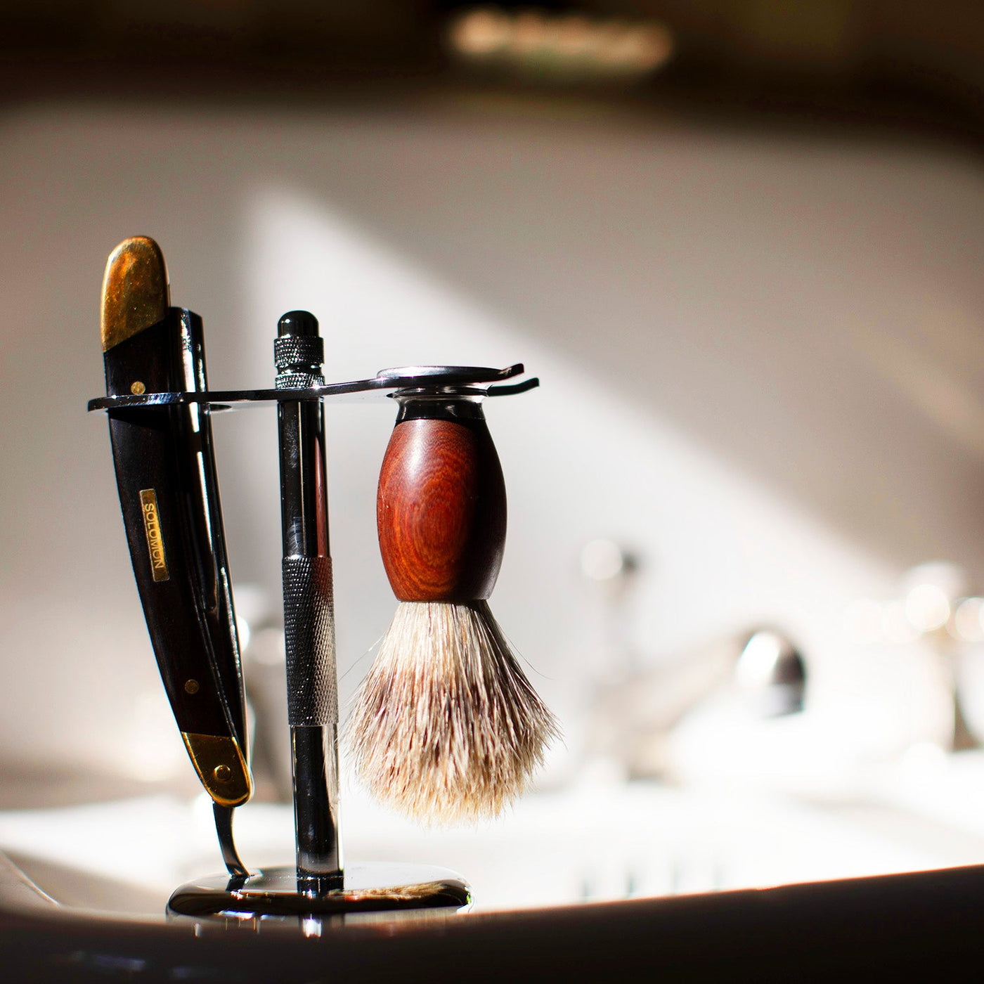 Naked Armor Straight Razor Stand Kit 3 Pieces