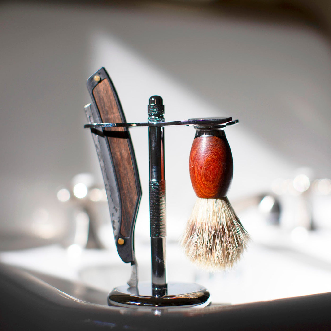 Naked Armor Straight Razor Stand Kit 3 Pieces