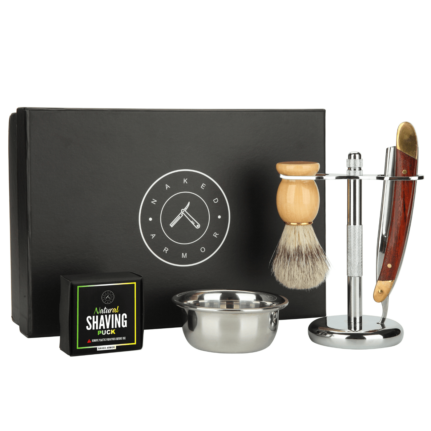 Naked Armor Straight Razor Stand Kit 3 Pieces