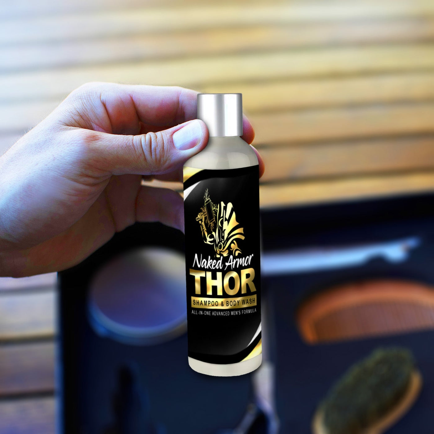 Naked Armor Thor All - In - One Shampoo & Body Wash 8 fluid ounces (Vegan Friendly)