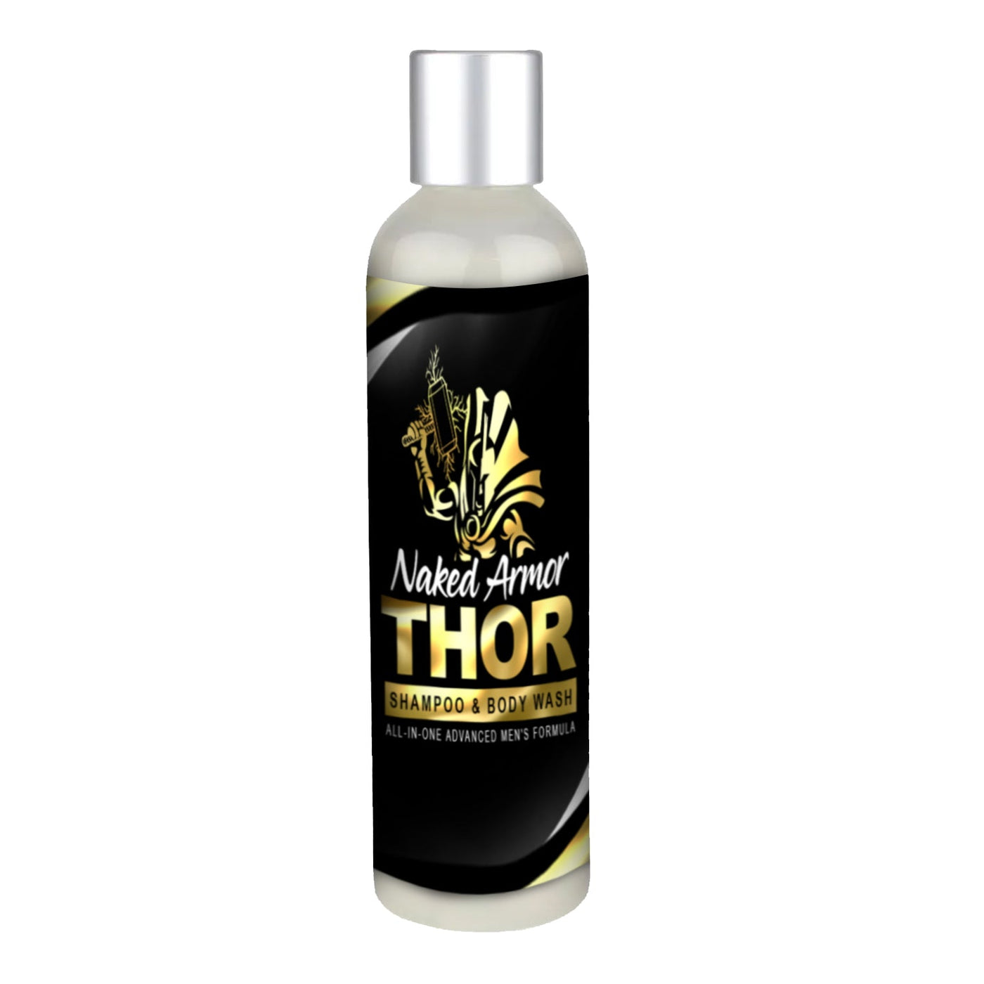 Naked Armor Thor All - In - One Shampoo & Body Wash 8 fluid ounces (Vegan Friendly)