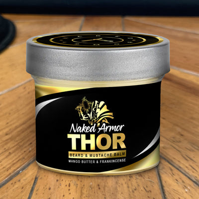 Naked Armor Thor Mango Butter & Frankincense Beard and Mustache Balm 2 fluid ounces (Vegan Friendly)