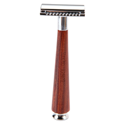 Naked Armor Tor Safety Razor Mahogany Wood Zinc Aluminum