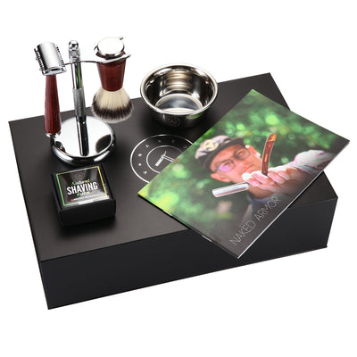 Naked Armor Tor Synthetic Fiber Closed Comb Safety Razor Shaving Set