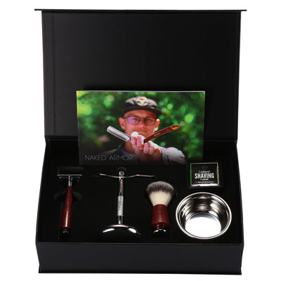 Naked Armor Tor Synthetic Fiber Closed Comb Safety Razor Shaving Set