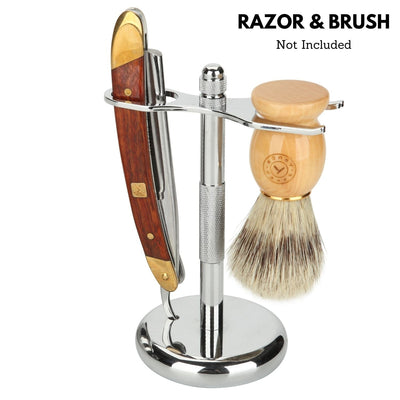 Naked Armor Zinc Alloy Stand for Straight Razor and Shaving Brush