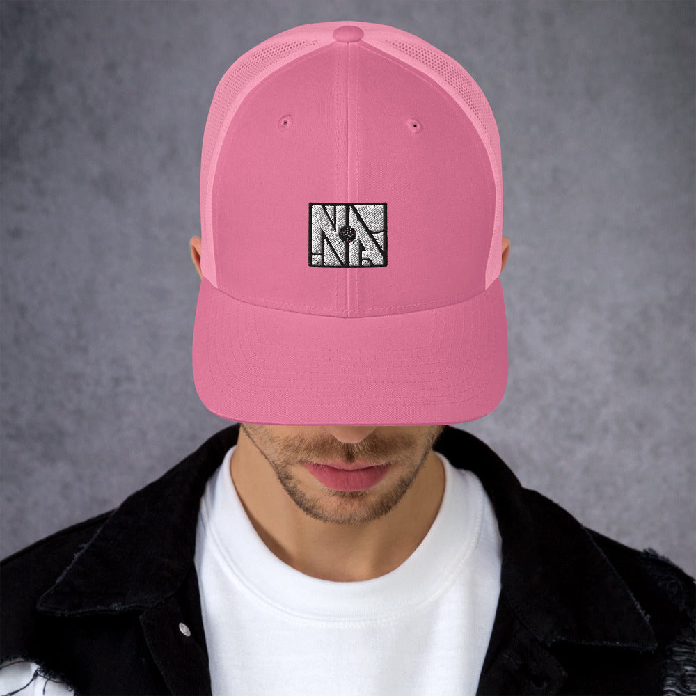 Pink NA 6-Panel Trucker Cap by Naked Armor sold by Naked Armor Razors