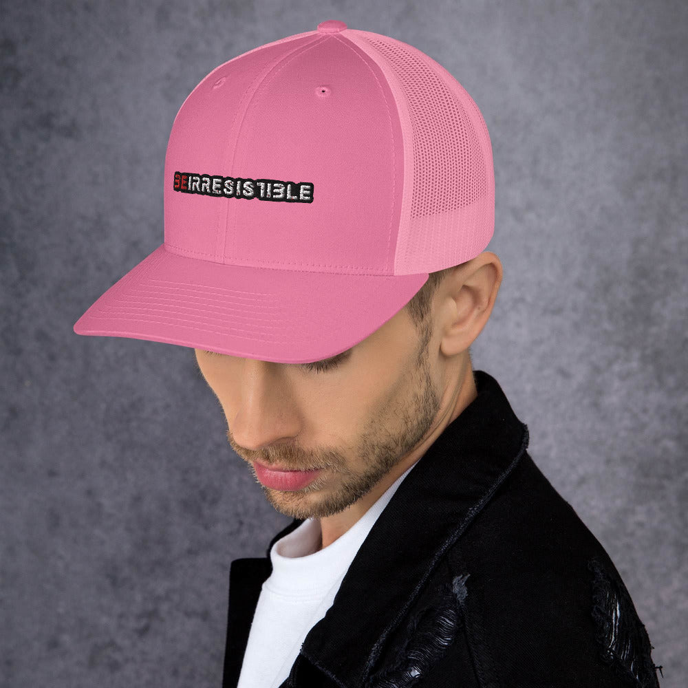 Pink Be Irresistible Trucker Cap by Naked Armor sold by Naked Armor Razors