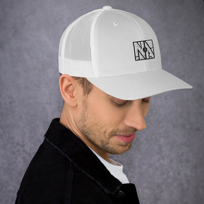 Black NA 6-Panel Trucker Cap by Naked Armor sold by Naked Armor Razors