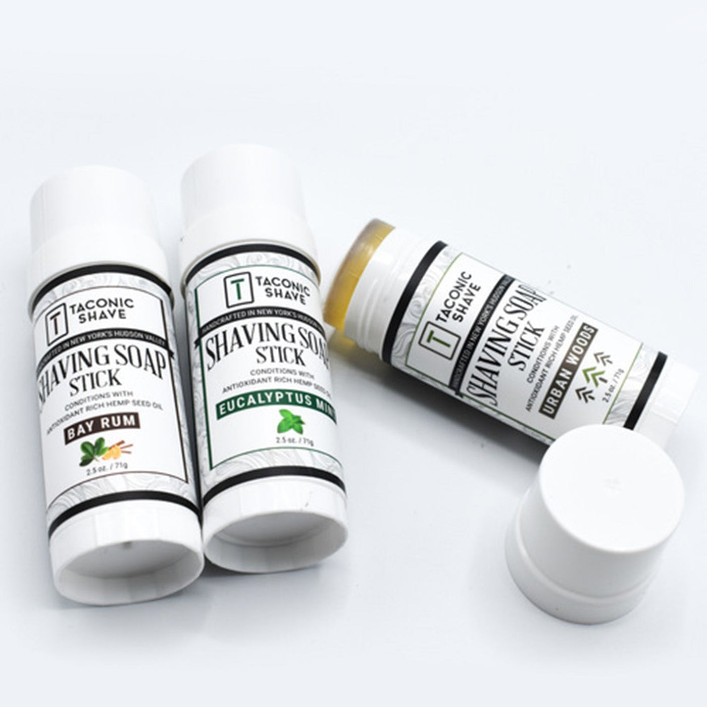 Taconic Shave Hemp & Bay Rum Twist Up Shaving Soap Stick 2.5 oz