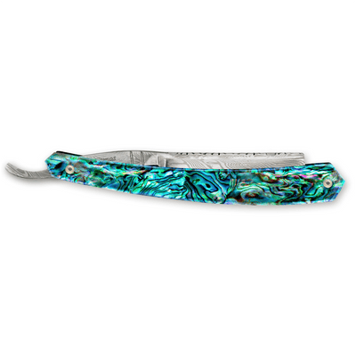 Thiers Issard Damascus Steel Straight Razor 6/8" Abalone
