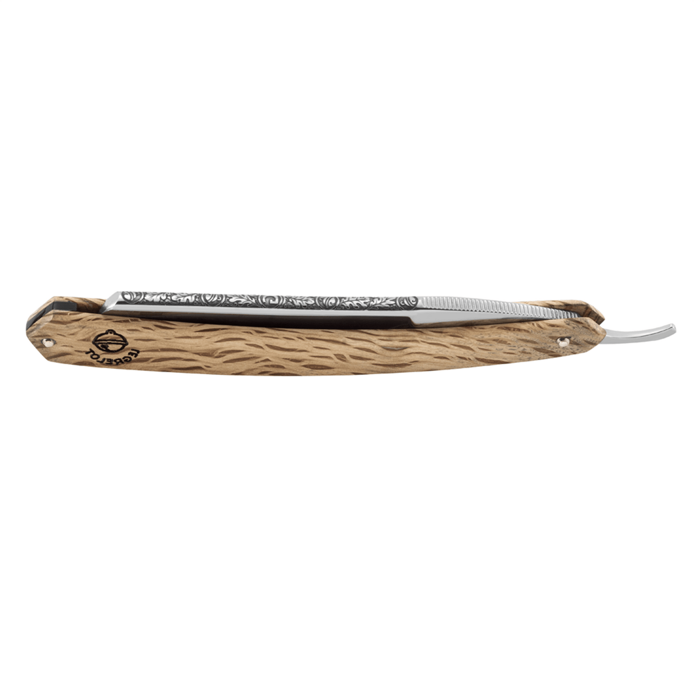 Thiers Issard 'Le Grelot' Straight Razor 5/8" Spotted Oak Carbon Steel