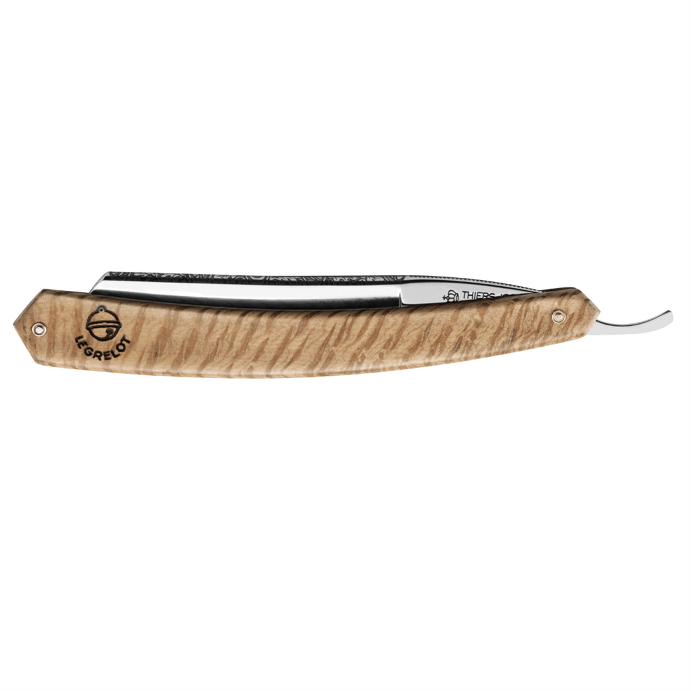 Thiers Issard 'Le Grelot' Straight Razor 5/8" Spotted Oak Carbon Steel