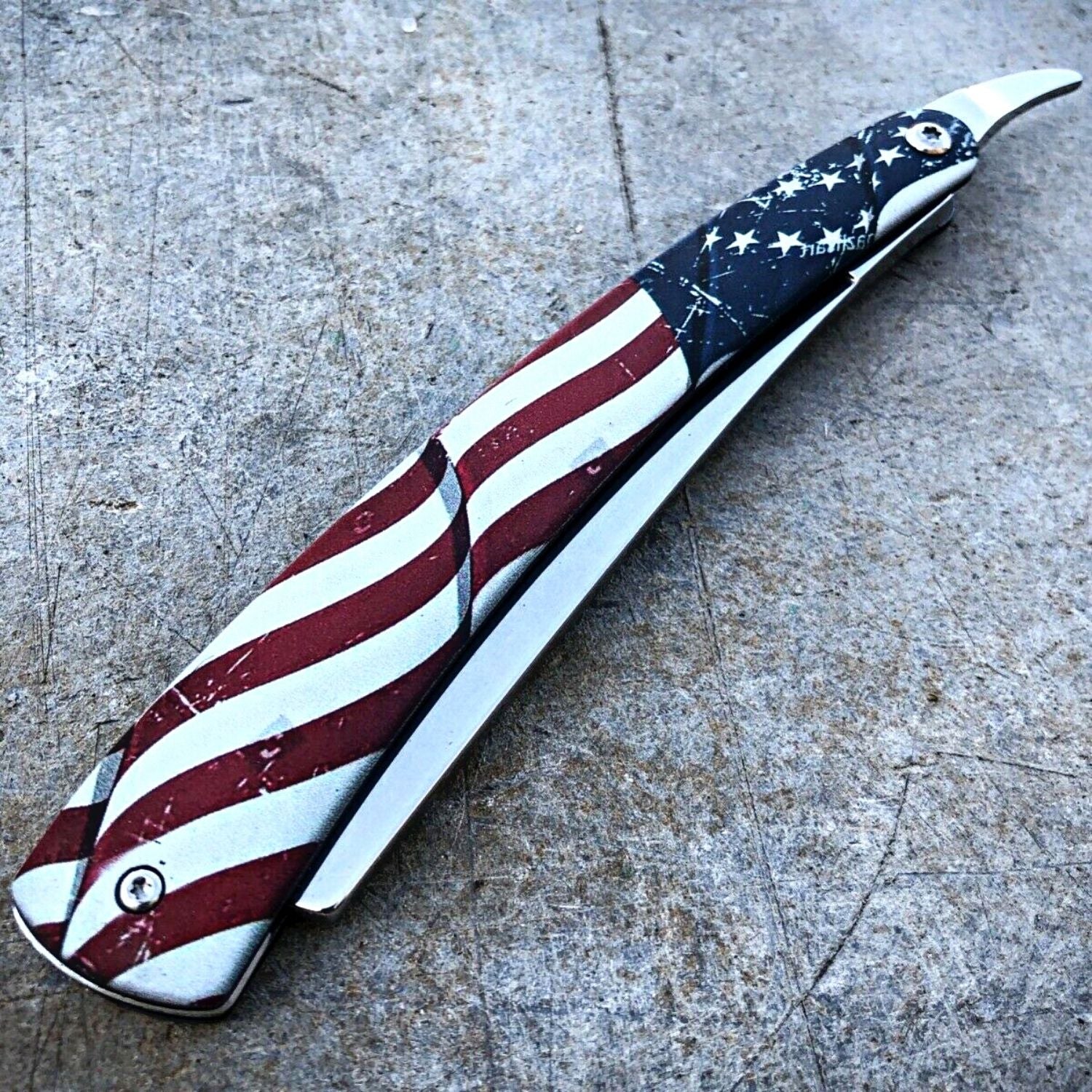 Vintage Defender Xtreme Straight Razor - USA Flag Design – Naked Armor ...