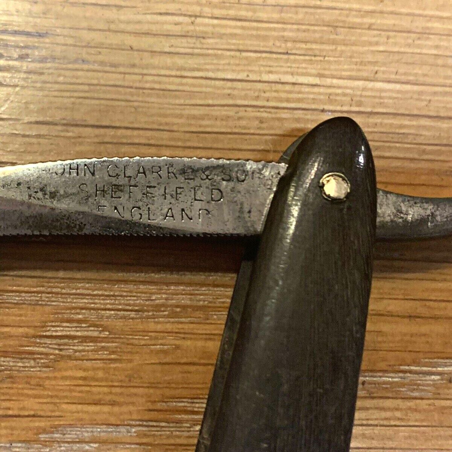 Vintage Hollow Ground Straight Razor by John Clarke and Sons